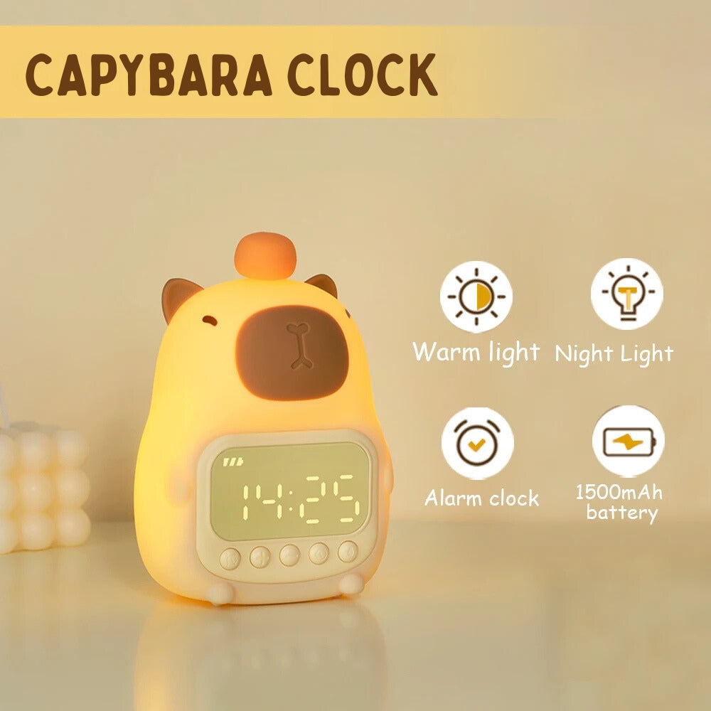 capybara night light clock