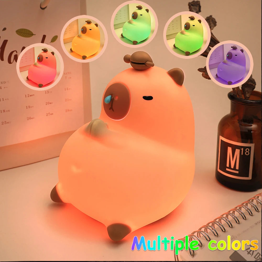 capybara tapping night light