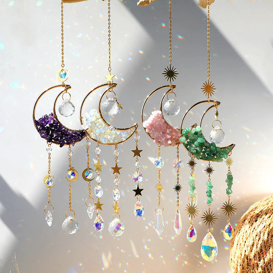 relaxation gifts moon suncatcher