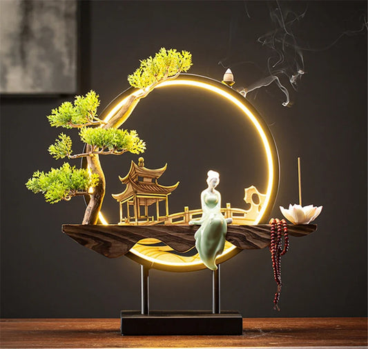 relaxation gifts ring light incense burner