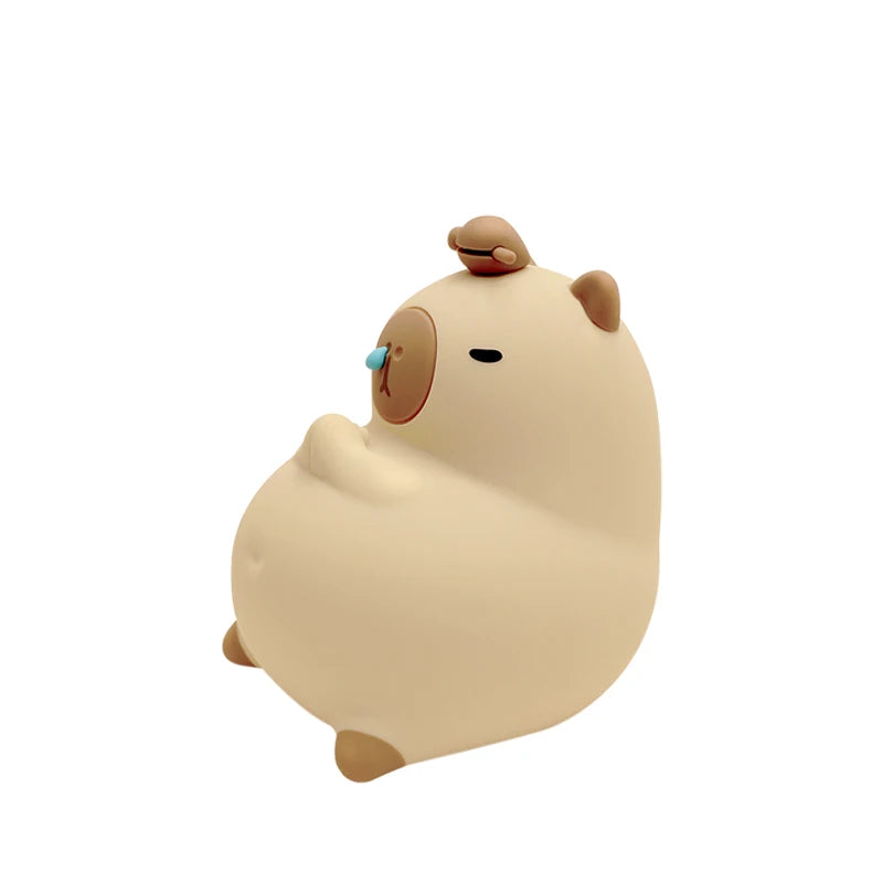 snoozing capybara night light